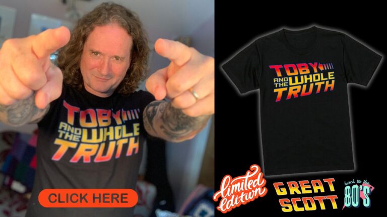 Toby Jepson releases 30th Anniversary Toby and the Whole Truth iconic t-shirt, available until 1st July. No restocks.