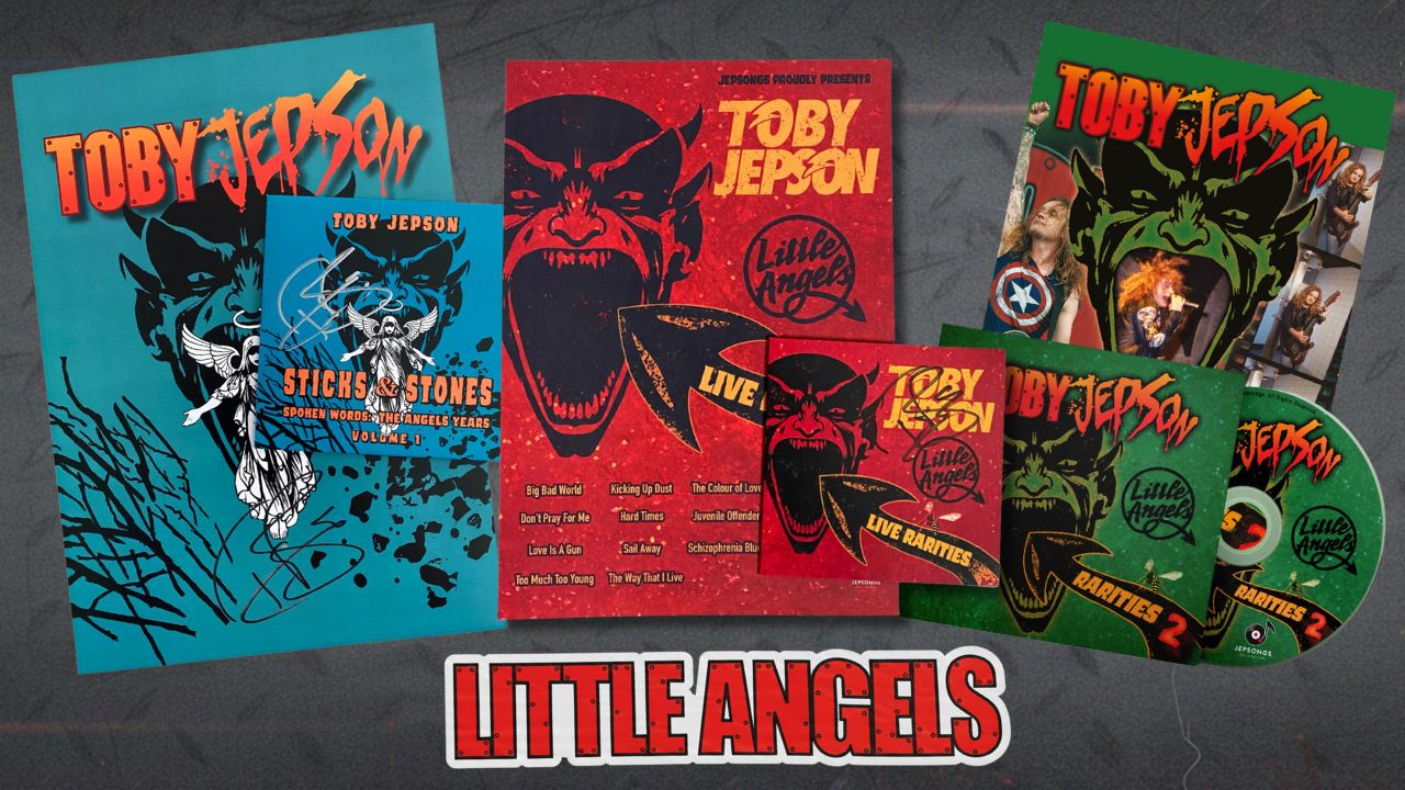 Toby Jepson Little Angels official merchandise collage featuring limited edition signed CD and Poster bundles