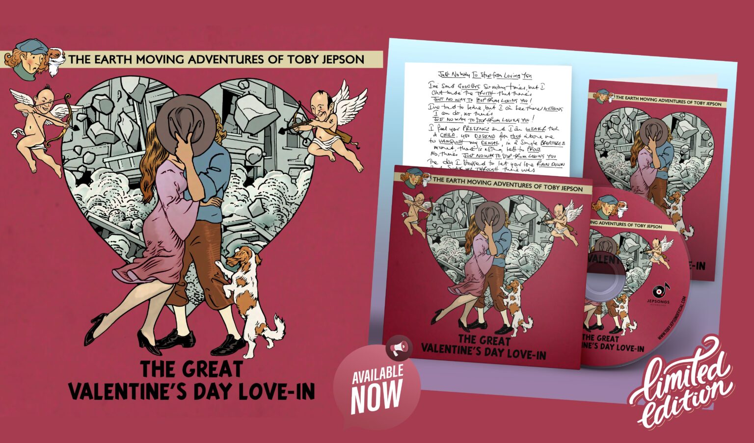 Valentine's Day Gift idea by Toby Jepson. For fans of love songs