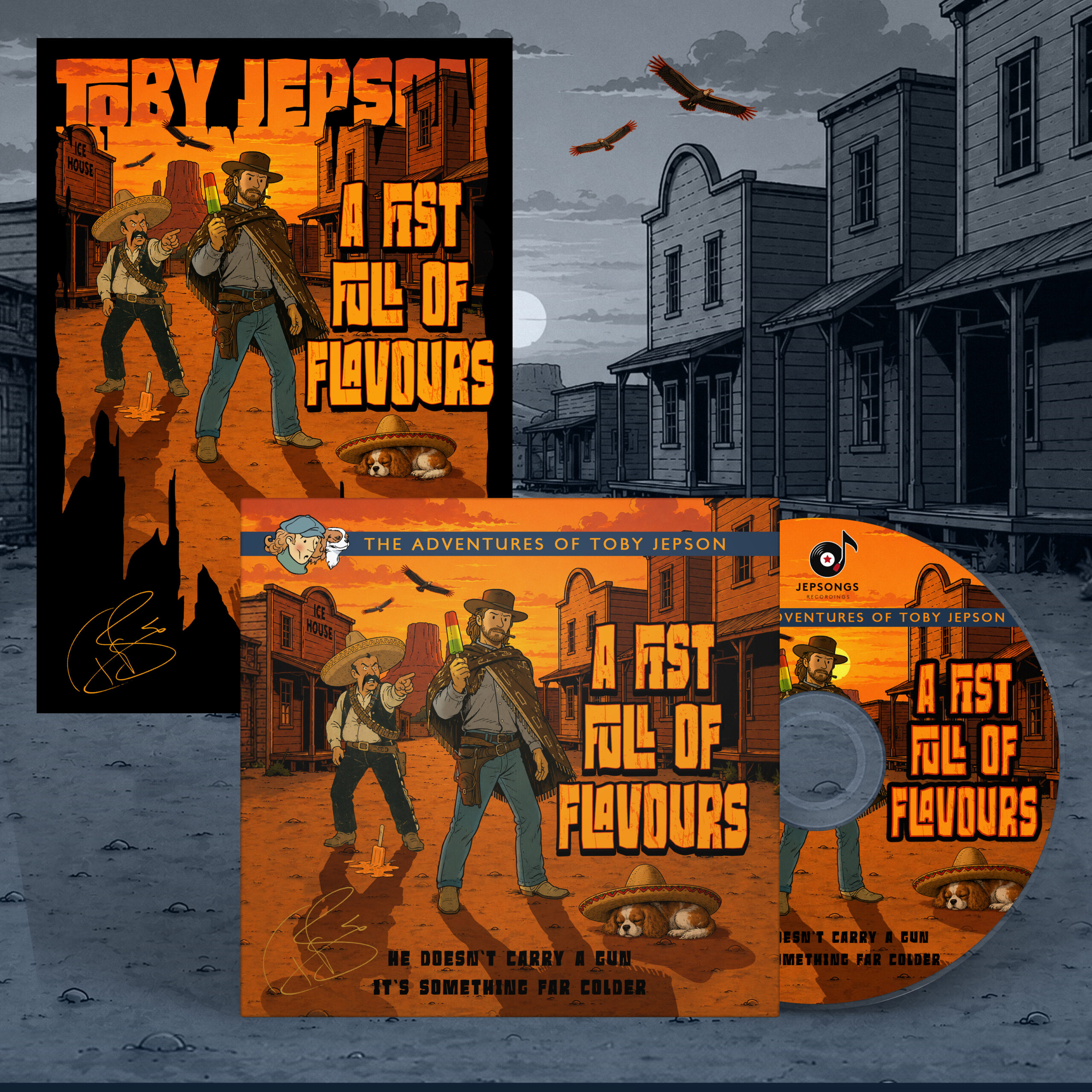 A Fist Full Of Flavours Toby Jepson signed CD collector's edition mockup